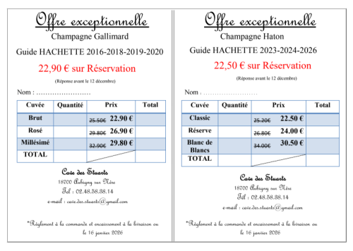 OFFRE CHAMPAGNE